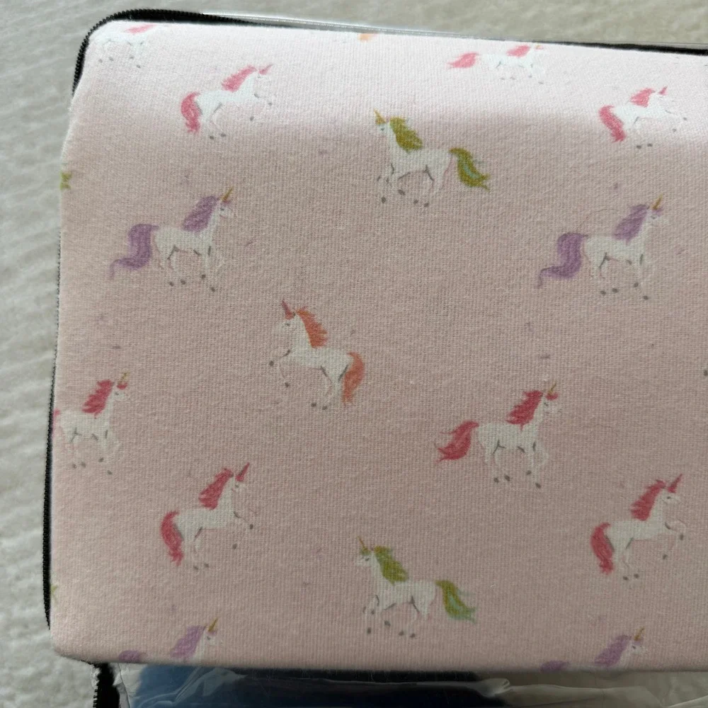 Unicorn Print Heavyweight Flannel Sheet Set Pink 4pc NEW IN PACKAGE Cozy Winter